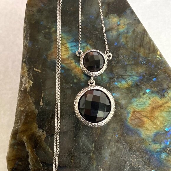 Sterling Silver SGL 925 India Faceted Round Smoky Quartz Pendant Necklace 18" - Picture 11 of 16